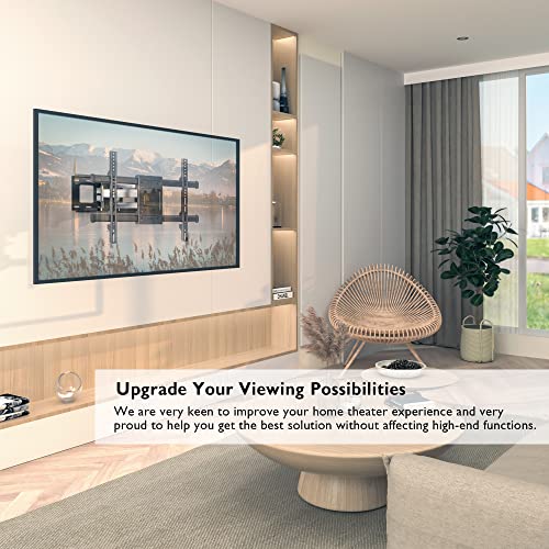 BONTEC Soporte TV Pared para Pantallas de 32-85 Pulgadas Plana & Curva LED LCD OLED, Soporte Pared TV de Articulado Inclinable y Giratorio, Resistentes hasta 60 kg, VESA Máx 600x400 mm